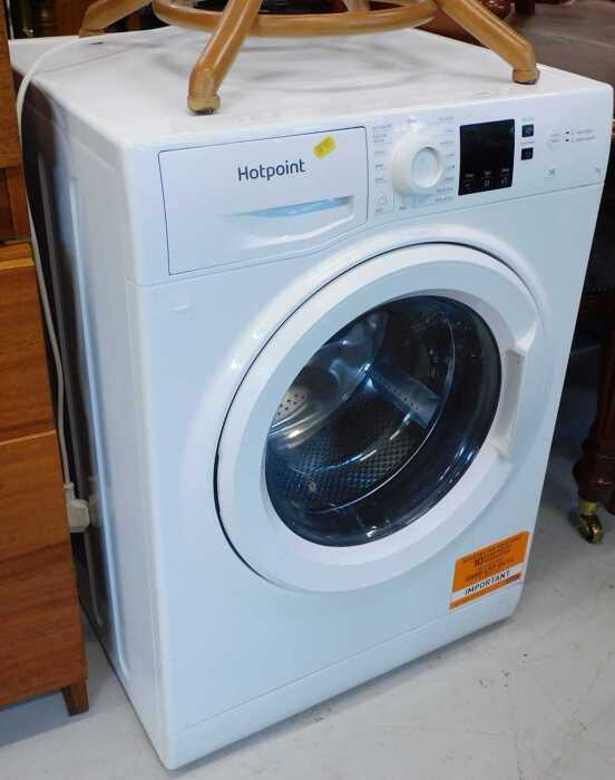A Hotpoint key lock washing machine.