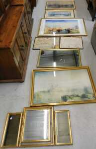 Various pictures, prints, Old Masters, after Morden, map of Middlesex, further map, etc. (a...