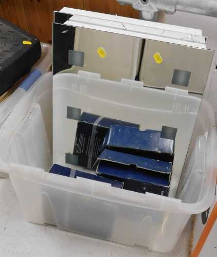 A hanging cabinet, various taps, etc. (a quantity, AF)