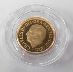 A Royal Mint The Sovereign 2025 five gold proof set, comprising five sovereign piece, double... - 6