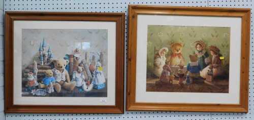 After Jones. Teddy bear print, and another. (2)