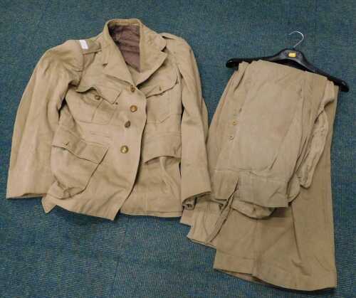 A Royal Air Force KD tropical service jacket and trousers.