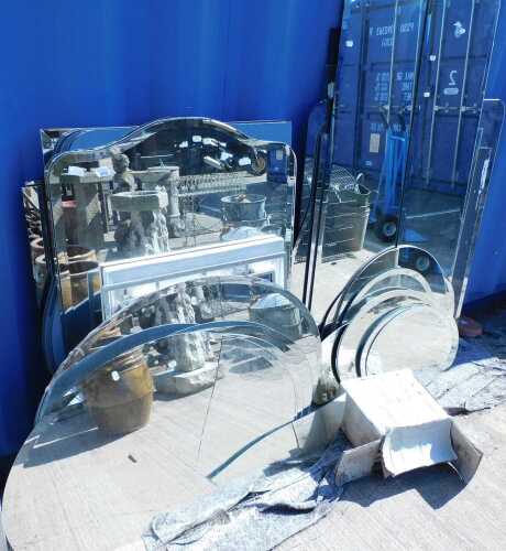 A large collection of various mirrors. (a quantity)