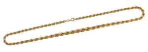 A rope twist neck chain, of graduated design, yellow metal, stamped 9kt, 46cm long, 17g.