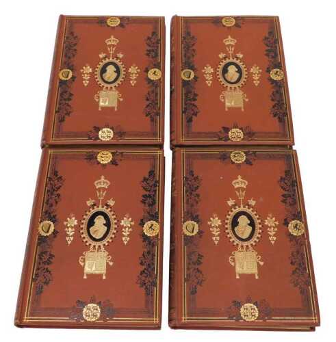 Books. Ritchie (Ewing). Life and Times of William Ewart Gladstone, 4 vols, in orange boards with...