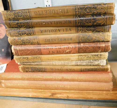 Books, to include several volumes of The Great Artists Sir Anthony Van Dyck, Cooling of Iron and...
