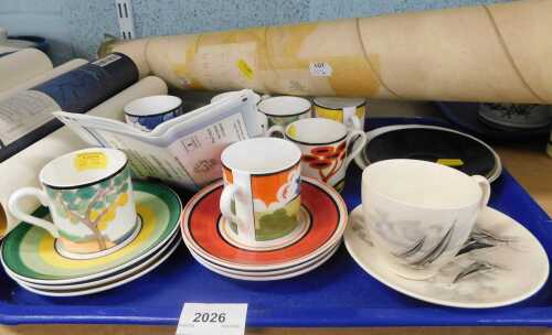 Ceramics, to include limited edition Clarice Cliff centenary coffee cans and saucers, and a 1937...