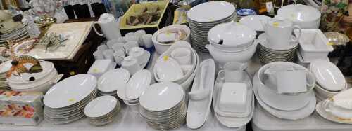 Various household china, pottery and effects, studio pottery cat dish, another with butterflies,...