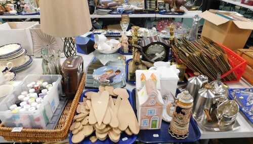 Various household items and effects, a quantity of paints, craft colours, Willow Green, opaque...