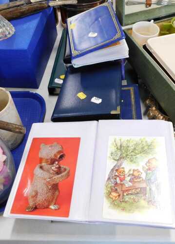 Various albums containing postcards, mostly topographical.