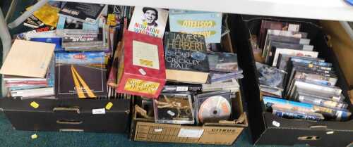 CDs, DVDs, and books, to include Norman Wisdom collection, Abbott and Costello, Neal Young's...