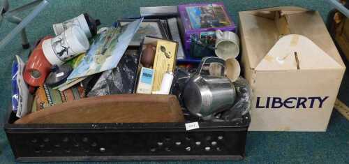 Housewares and ceramics, to include cups, plates, etc., together with a cardboard box from...