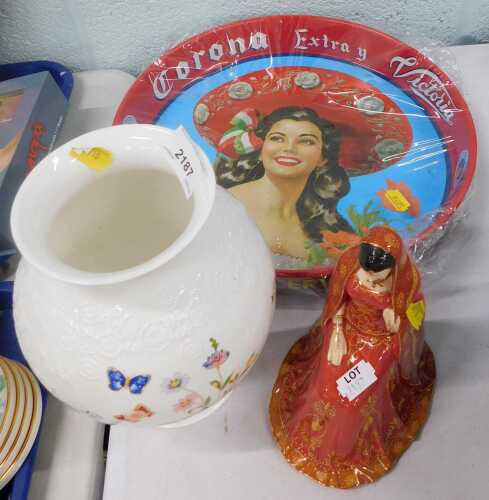 Ceramics, to include The English Ladies Company Eternal Love figurine, Aynsley pattern vase, and...