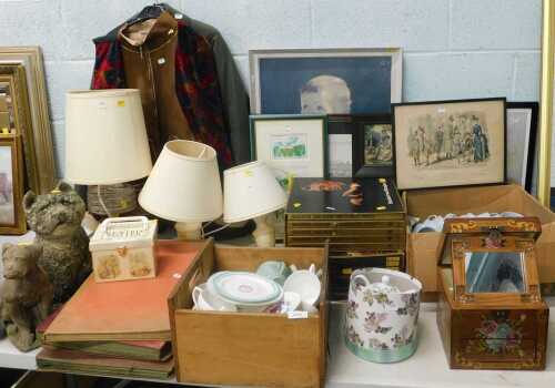 General household effects, to include cups, saucers, plates, etc., a Times Gazetteer of The...