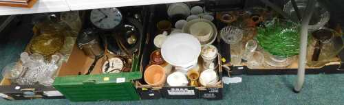 Ceramics and glassware, to include cups, jugs, bowls, wine glasses, vases, etc. (contents under...