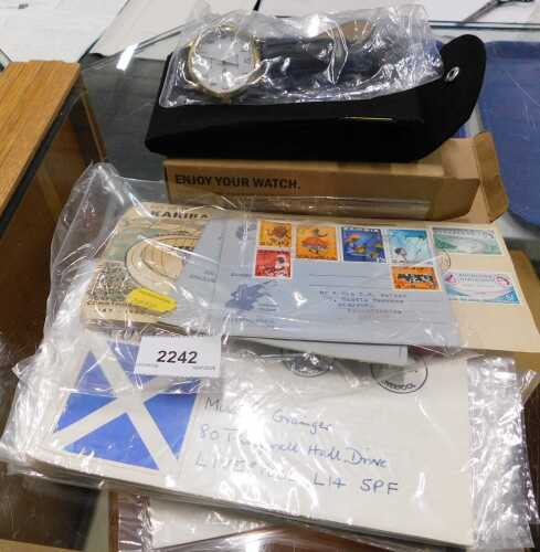 A Sekonda quartz watch, with white face and Arabic numerals, boxed, together with a quantity of...