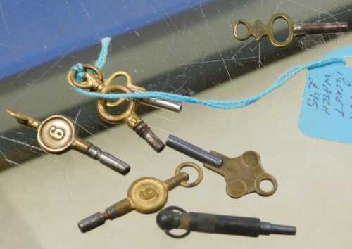 Watch keys, various sizes and patterns.