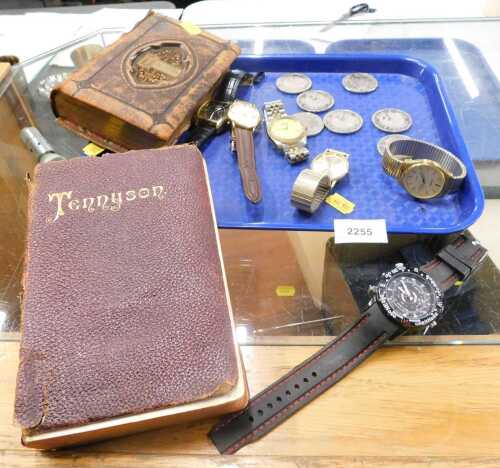 Coins, to include commemorative five pound coins, watches, including Sekonda, Jasa, Accurist,...