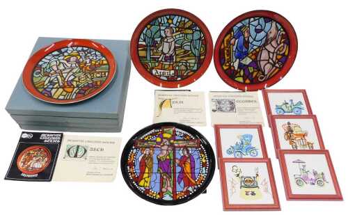 Various Poole Tony Morris design limited edition plates, to include CF Wills Cathedral Place,...