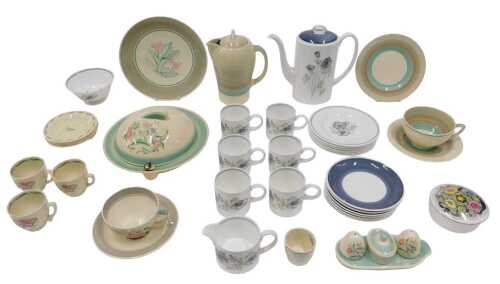 Various Susie Cooper and other design china, a Wedgwood Glen Mist part coffee service, to...