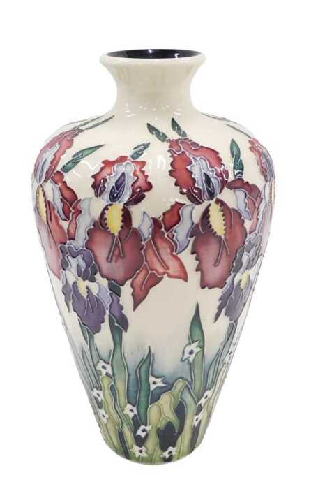 A Moorcroft pottery Duet pattern shouldered vase, 26cm high, boxed.