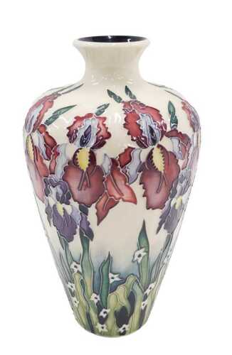 A Moorcroft pottery Duet pattern shouldered vase, 26cm high, boxed.