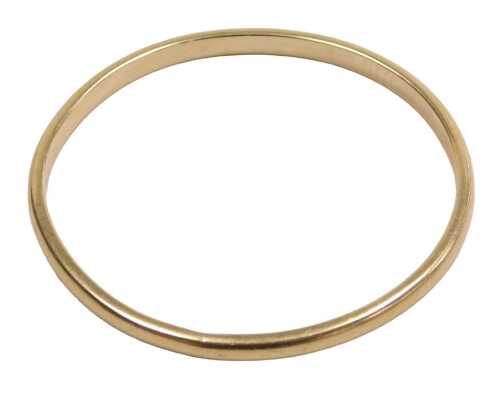 A bangle, in yellow gold colourings, unmarked and filled, 6.5cm diameter.