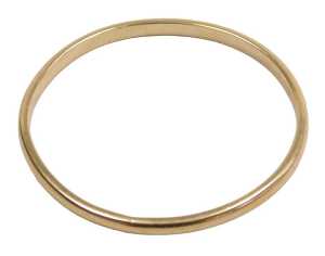A bangle, in yellow gold colourings, unmarked and filled, 6.5cm diameter.