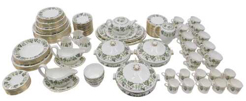A comprehensive Wedgwood Santa Clara dinner service, to include graduated oval meat plates, pair...