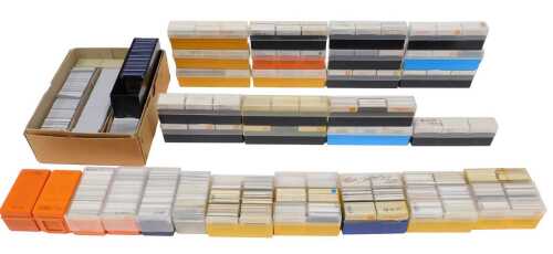 A large quantity of American war, aeroplane and other slides, to include some in box marked...