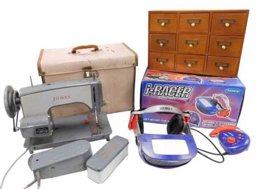 Various bygones, collectable items, etc., an I. Racer Virtual Vision Racing virtual reality type...