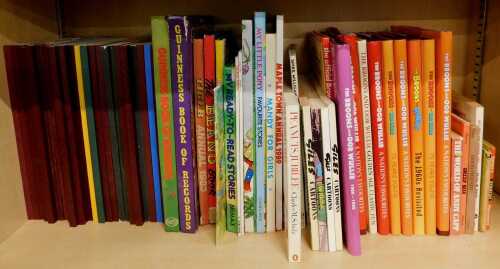 Various annuals, The Broons, other children's annuals, etc., Giles, Guinness Book of Records,...