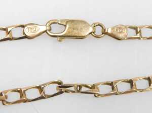 A fancy link bracelet, yellow metal stamped Italy 375, 20cm long, 3.7g. - 2