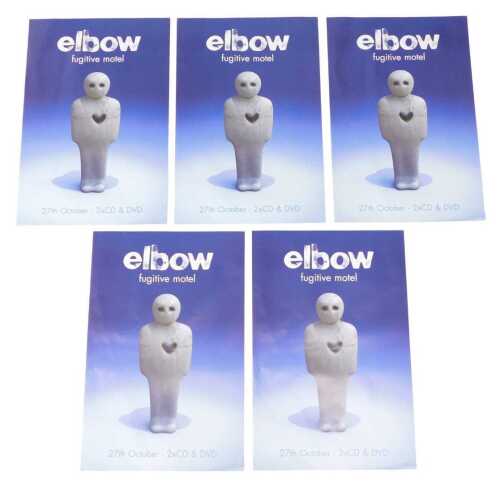 Five Elbow Fugitive Motel posters, issued at the time of release for use in the London tube...