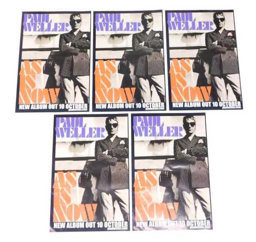Various Paul Weller As in Now posters, issued at time of release for use in London tube stations,...