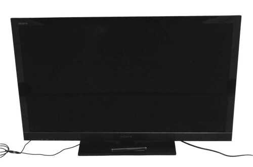 A Sony Bravia KDL-40HX803 40" colour TV, in black, with wire.