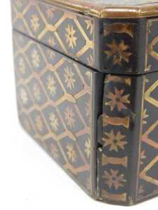 A 19thC French Napoleon III Paris travel box, of rectangular form with canted corners, decorated... - 6