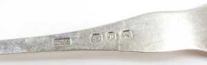 Ten various silver pickle and serving forks, to include a three pronged example with raised... - 3