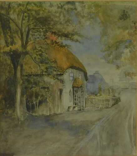 George M Connell (19thC). Cottage, watercolour, indistinctly signed.