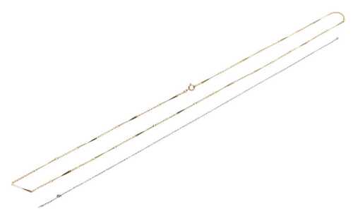 Two chains, comprising an Avon gold plated ladies necklace, and a part link chain. (2, AF)