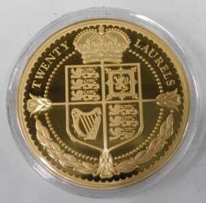 A Harrington & Byrne 2024 King Charles III gold proof laurel six coin collection, boxed set,... - 3