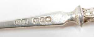 Ten silver and other pickle and serving forks, to include a horn handle example, with silver... - 2