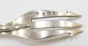 Ten silver and other pickle and serving forks, to include one with entwined stem and thistle and... - 2
