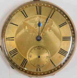 An early 20thC open faced pocket watch, with ring top, 4cm diameter fancy Roman numeric dial,... - 2