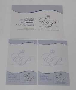 Royal Mint 1947-2007 Diamond Wedding Anniversary silver proof coin crown collection, in fitted... - 4