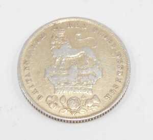 Coin. A George IV shilling 1826, possibly traces of original patina. - 2