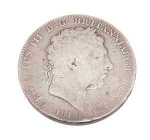 Coin. A George III crown 1818.