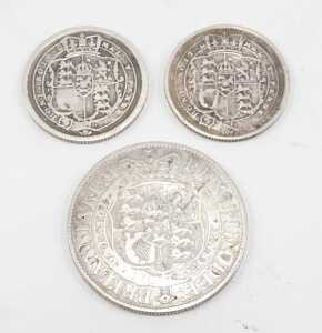 Coins. A George III half crown 1819, a shilling 1816, and a further shilling 1820. (3) - 2