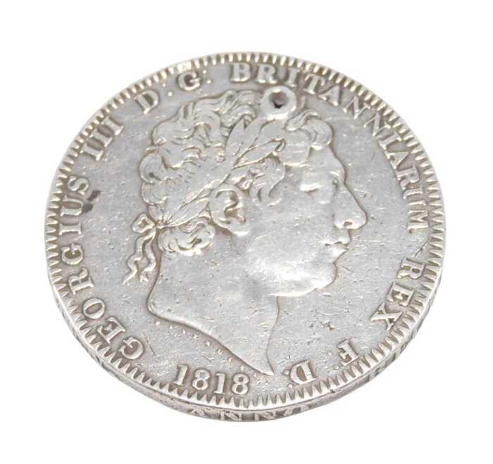Coin. A George III crown 1818.