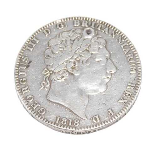 Coin. A George III crown 1818.